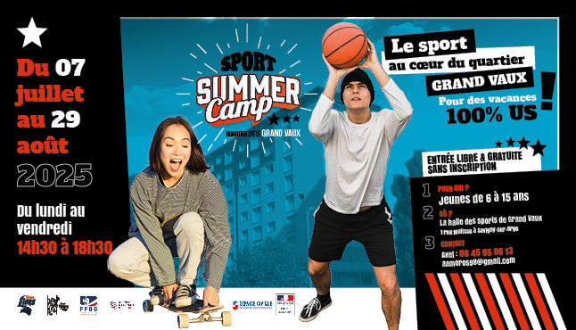 Du 7 juillet au 29 août 2025, le quartier Grand Vaux vivra au rythme du sport et de l’énergie américaine.